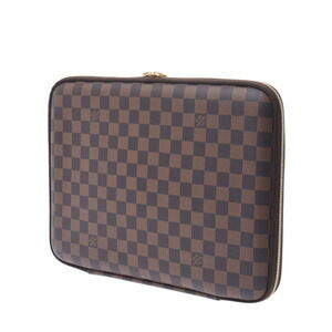 Louis Vuitton Clutch Computer Bag Damier Canvas Sleeve Brown